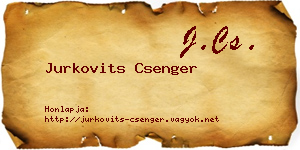 Jurkovits Csenger névjegykártya